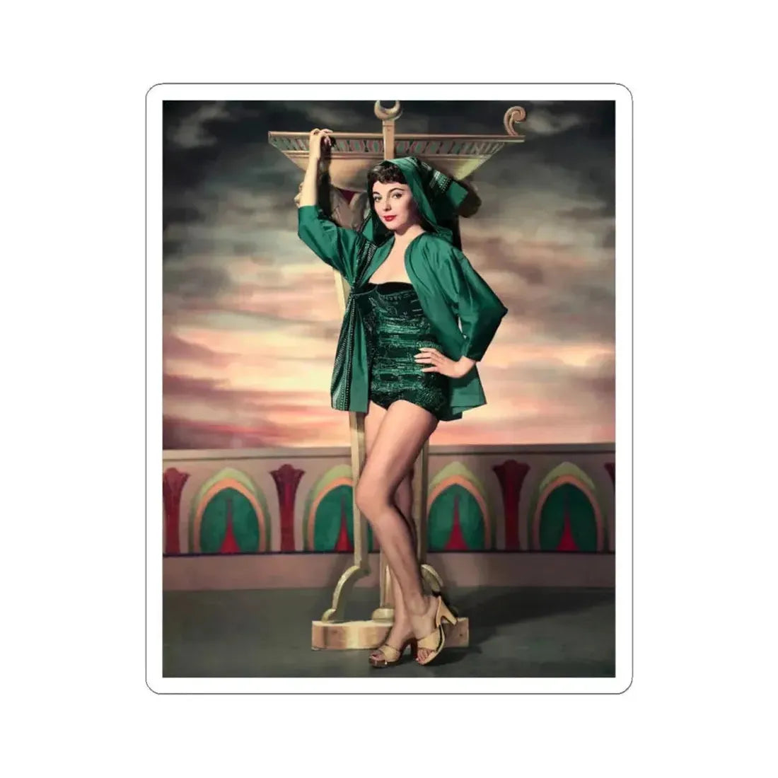 Joan Collins #535 (Vintage Female Icon) STICKER Vinyl Kiss-Cut Decal 4 Inch White - The Sticker Space