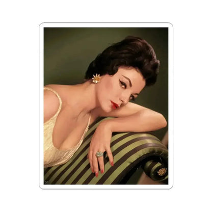 Joan Collins #546 (Vintage Female Icon) STICKER Vinyl Kiss-Cut Decal 2 Inch White - The Sticker Space