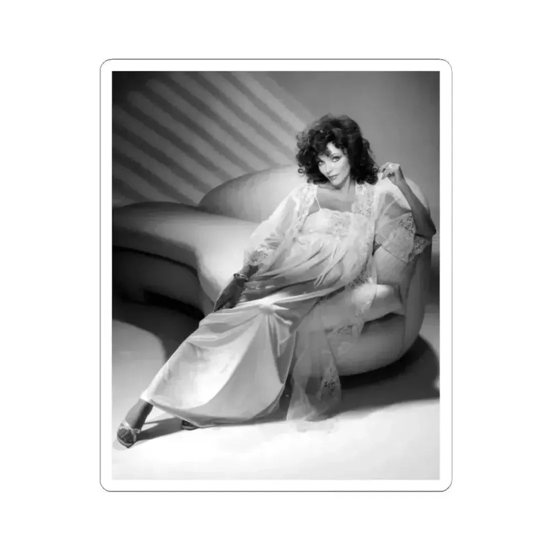 Joan Collins #547 (Vintage Female Icon) STICKER Vinyl Kiss-Cut Decal 2 Inch White - The Sticker Space