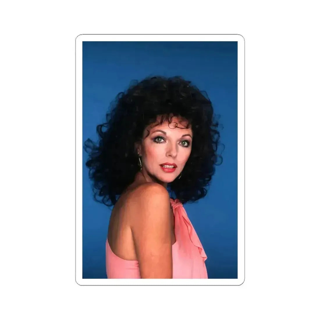 Joan Collins #555 (Vintage Female Icon) STICKER Vinyl Kiss-Cut Decal 3 Inch White - The Sticker Space