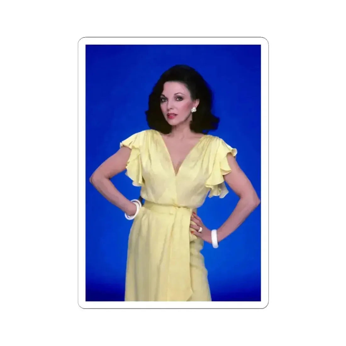 Joan Collins #590 (Vintage Female Icon) STICKER Vinyl Kiss-Cut Decal 2 Inch White - The Sticker Space