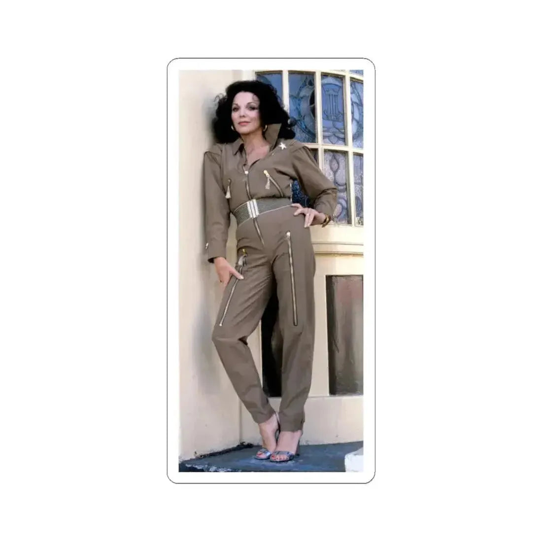 Joan Collins #593 (Vintage Female Icon) STICKER Vinyl Kiss-Cut Decal 3 Inch White - The Sticker Space