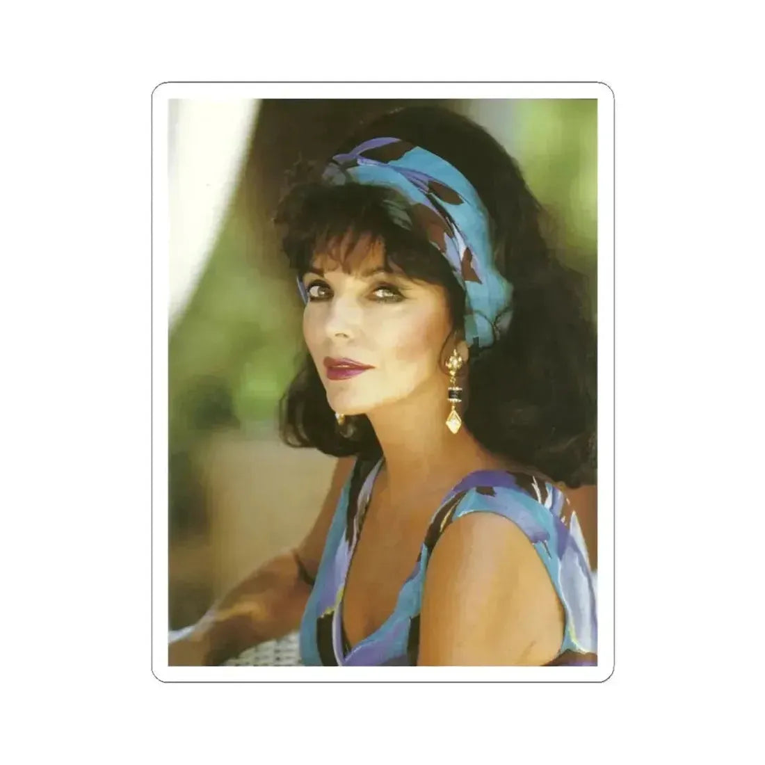 Joan Collins #617 (Vintage Female Icon) STICKER Vinyl Kiss-Cut Decal 3 Inch White - The Sticker Space