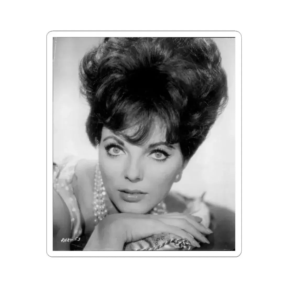 Joan Collins #653 (Vintage Female Icon) STICKER Vinyl Kiss-Cut Decal 6 Inch White - The Sticker Space