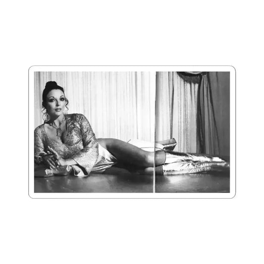 Joan Collins #98 (Vintage Female Icon) STICKER Vinyl Kiss-Cut Decal 2 Inch White - The Sticker Space