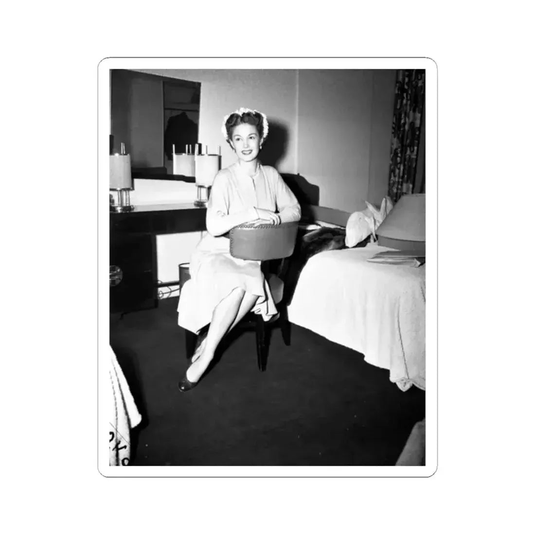 Joan Taylor #08 (Vintage Female Icon) STICKER Vinyl Kiss-Cut Decal 2 Inch White - The Sticker Space