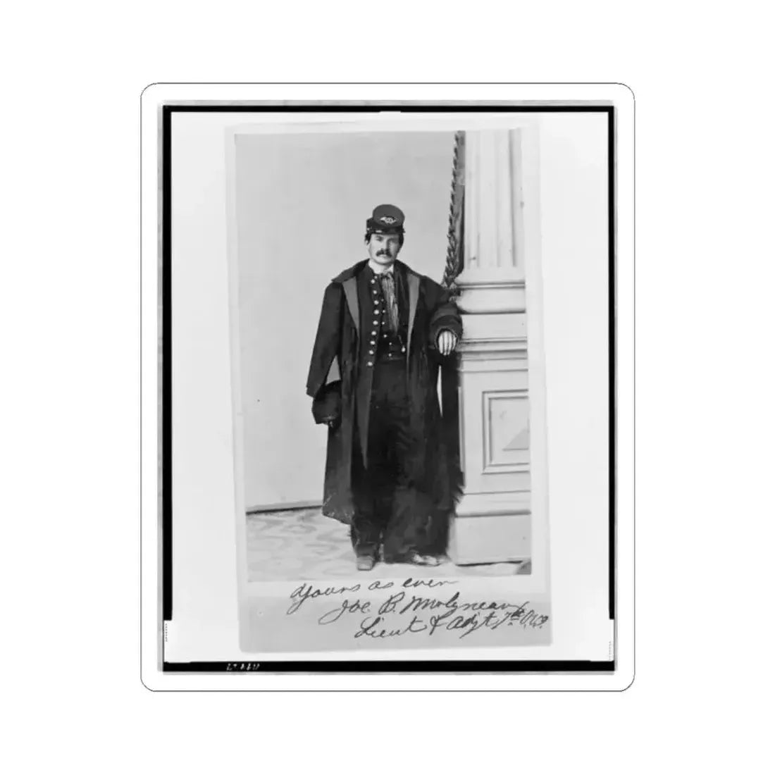 Joe B. Molyneaux, Union Officer, Full-Length Portrait, Standing, Facing Front (U.S. Civil War) STICKER Vinyl Kiss-Cut Decal 2 Inch White - The Sticker Space