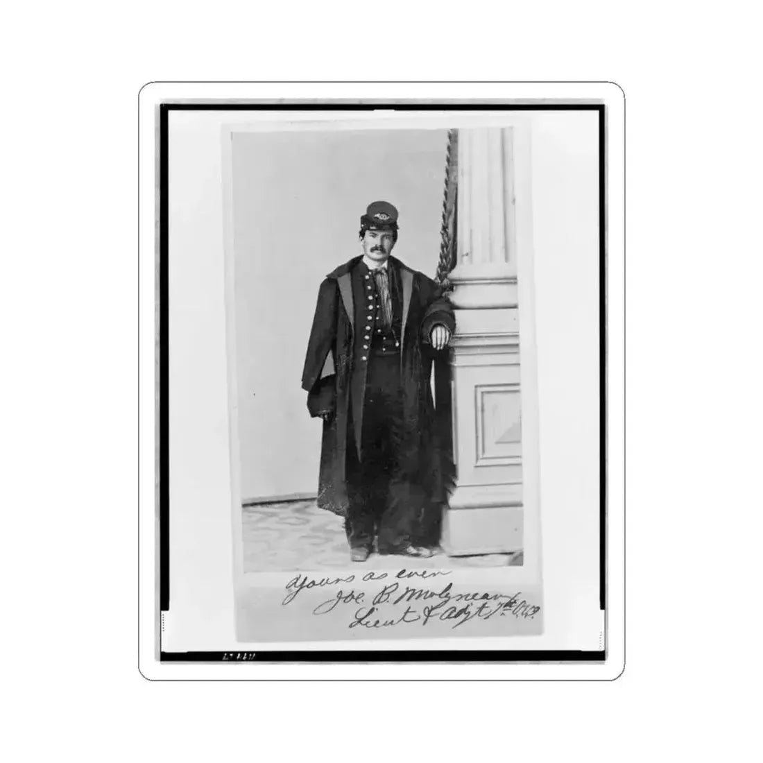 Joe B. Molyneaux, Union Officer, Full-Length Portrait, Standing, Facing Front (U.S. Civil War) STICKER Vinyl Kiss-Cut Decal 3 Inch White - The Sticker Space