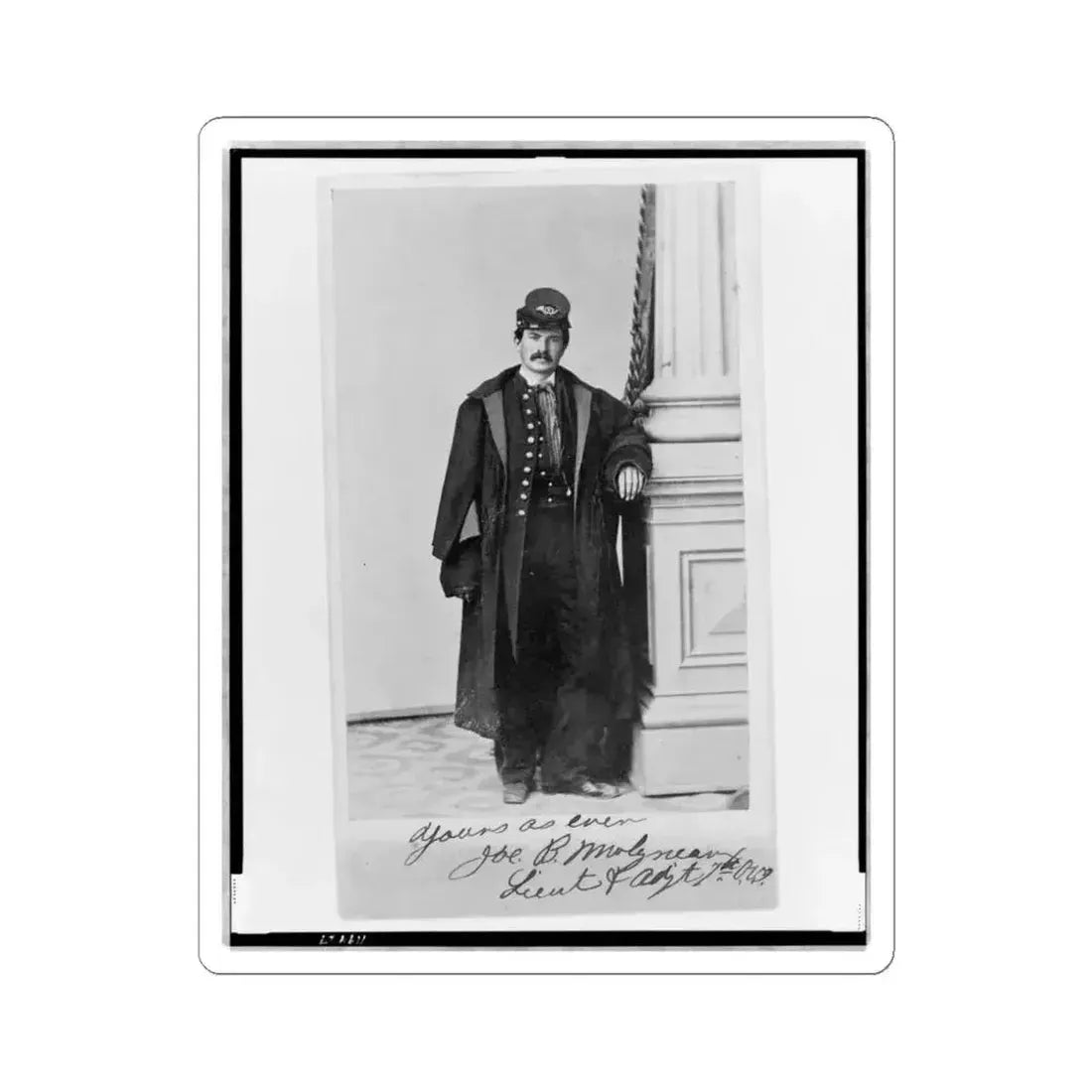Joe B. Molyneaux, Union Officer, Full-Length Portrait, Standing, Facing Front (U.S. Civil War) STICKER Vinyl Kiss-Cut Decal 4 Inch White - The Sticker Space