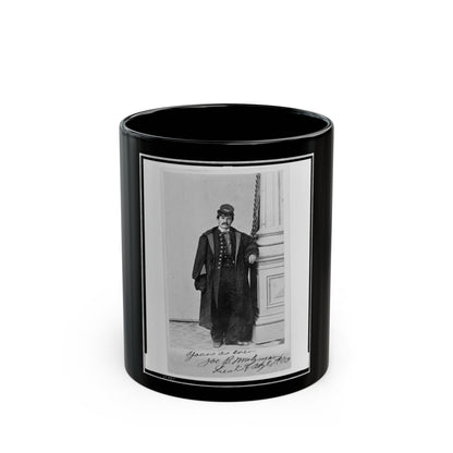 Joe B. Molyneaux, Union Officer, Full-Length Portrait, Standing, Facing Front (U.S. Civil War) Black Coffee Mug-11oz-The Sticker Space