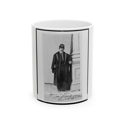 Joe B. Molyneaux, Union Officer, Full-Length Portrait, Standing, Facing Front (U.S. Civil War) White Coffee Mug-11oz-The Sticker Space