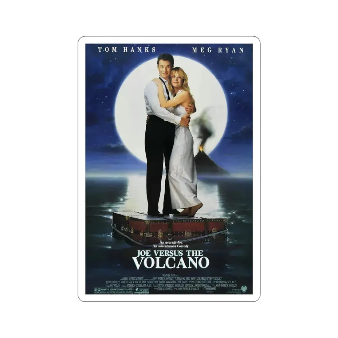 Joe Versus the Volcano 1990 Movie Poster STICKER Vinyl Die-Cut Decal 2 Inch - The Sticker Space