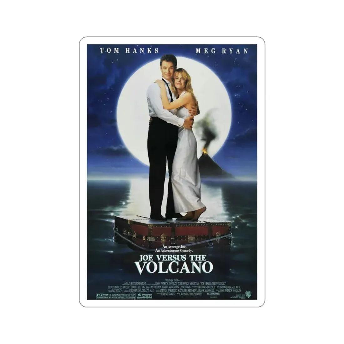 Joe Versus the Volcano 1990 Movie Poster STICKER Vinyl Die-Cut Decal - The Sticker Space