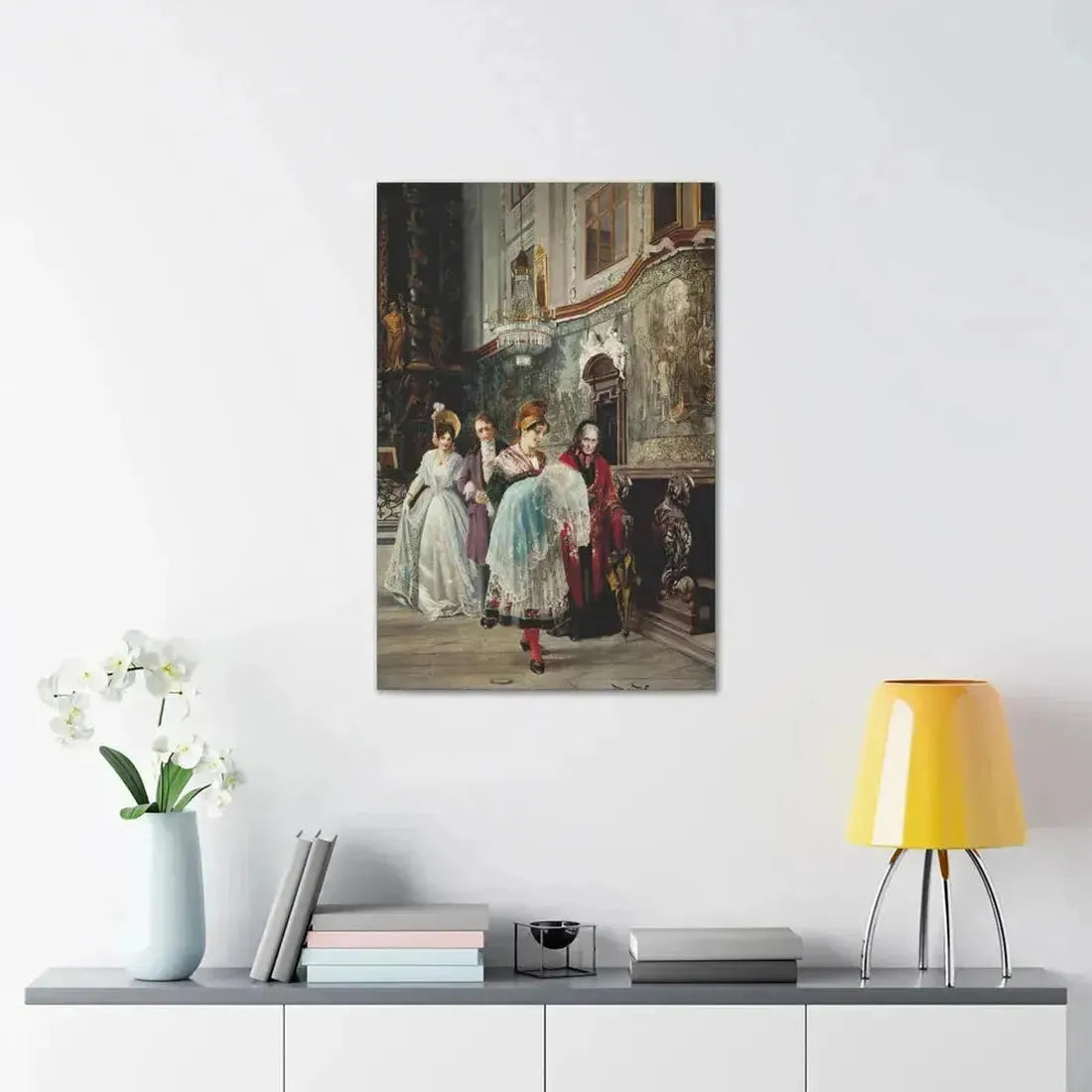 Johann Hamza (1850-1927) The christening - Canvas Wall Art - The Sticker Space