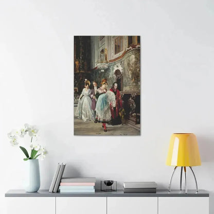 Johann Hamza (1850-1927) The christening - Canvas Wall Art - The Sticker Space