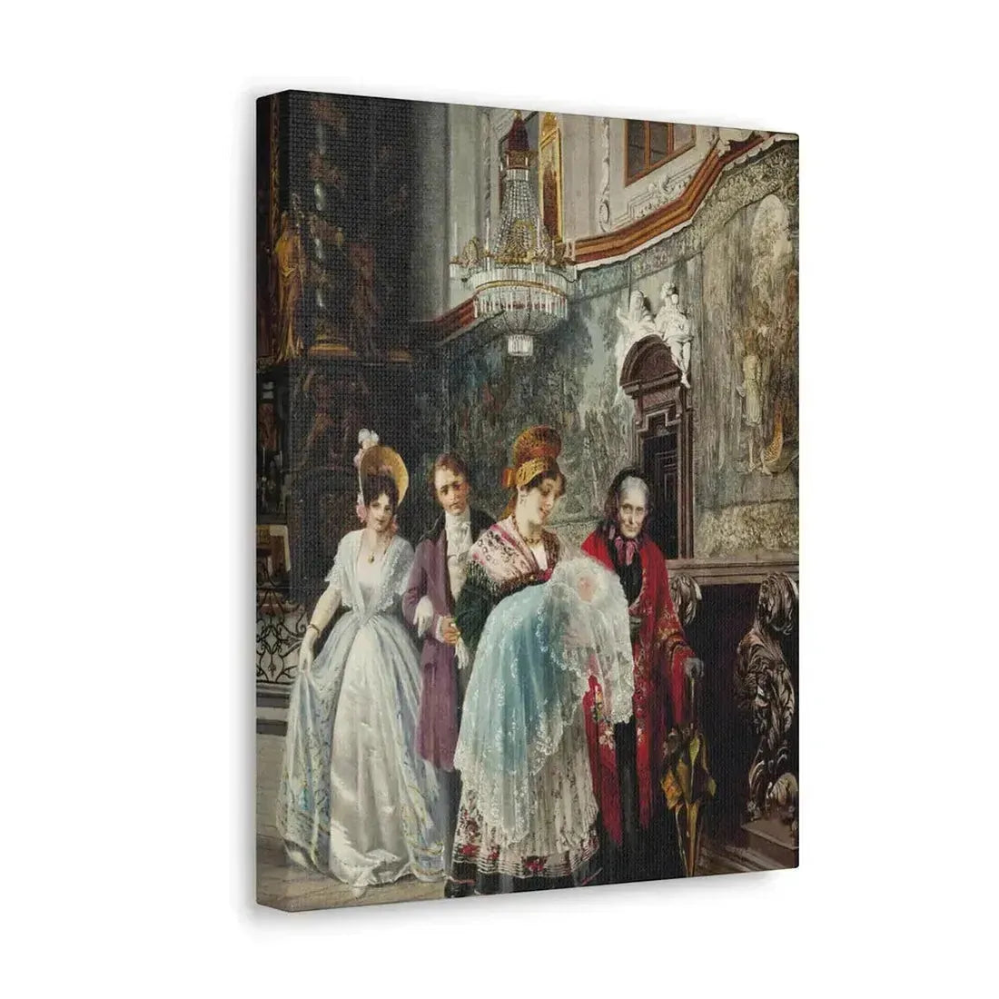 Johann Hamza (1850-1927) The christening - Canvas Wall Art - The Sticker Space