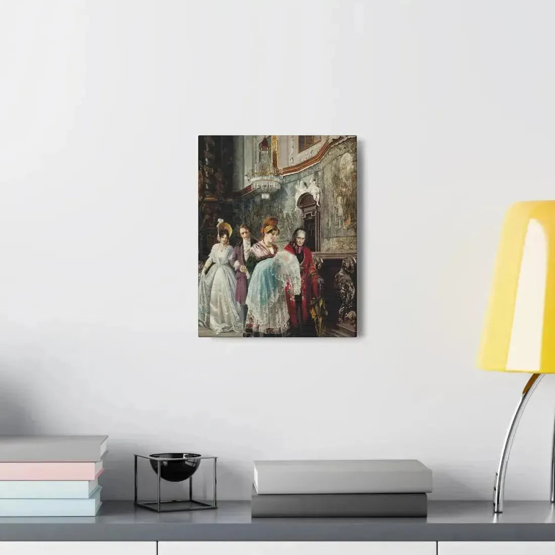 Johann Hamza (1850-1927) The christening - Canvas Wall Art - The Sticker Space