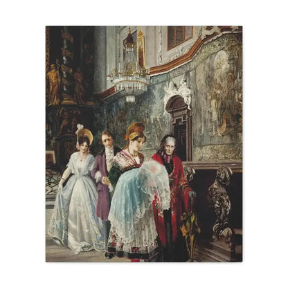 Johann Hamza (1850-1927) The christening - Canvas Wall Art - The Sticker Space