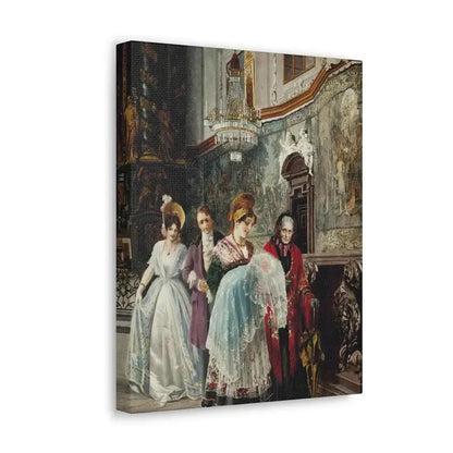 Johann Hamza (1850-1927) The christening - Canvas Wall Art - The Sticker Space