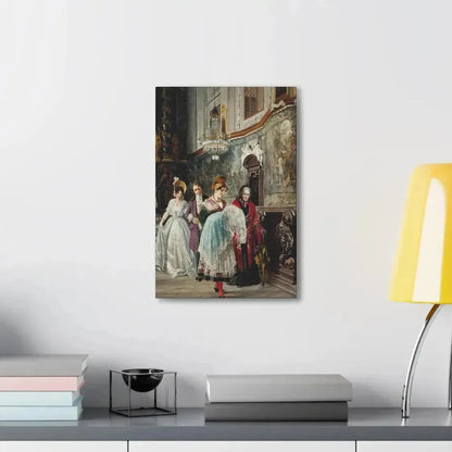 Johann Hamza (1850-1927) The christening - Canvas Wall Art - The Sticker Space