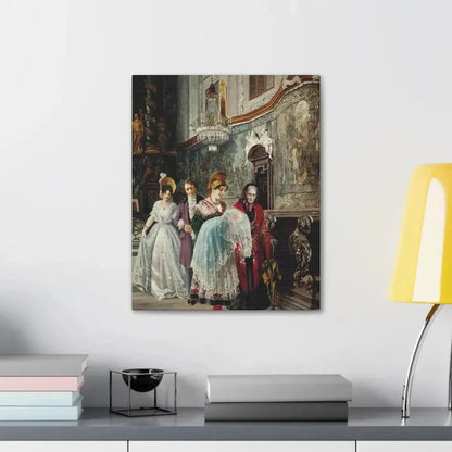 Johann Hamza (1850-1927) The christening - Canvas Wall Art - The Sticker Space