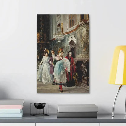 Johann Hamza (1850-1927) The christening - Canvas Wall Art - The Sticker Space