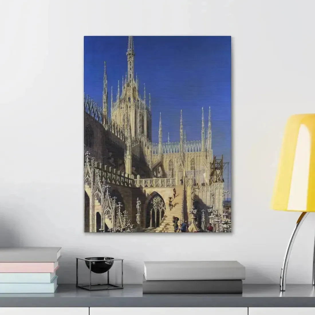 Johann Karl Schultz (1801-1873) Tower of the Milan Cathedral 1829 - Canvas Wall Art - The Sticker Space