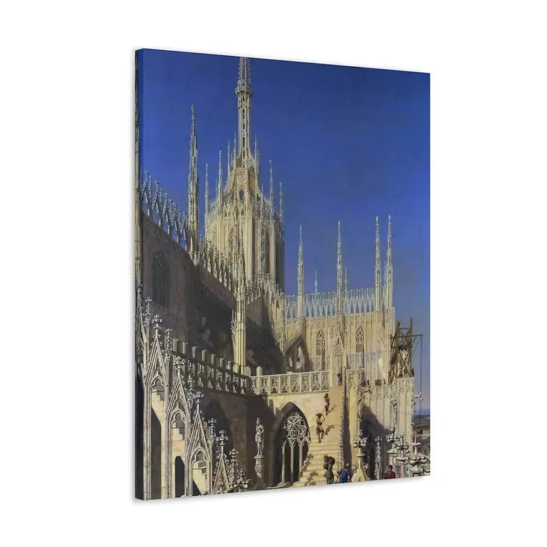 Johann Karl Schultz (1801-1873) Tower of the Milan Cathedral 1829 - Canvas Wall Art - The Sticker Space