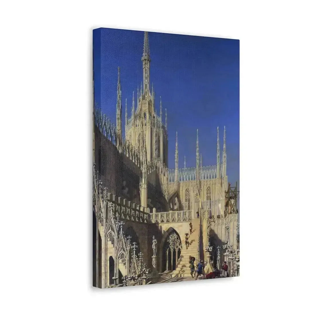 Johann Karl Schultz (1801-1873) Tower of the Milan Cathedral 1829 - Canvas Wall Art - The Sticker Space