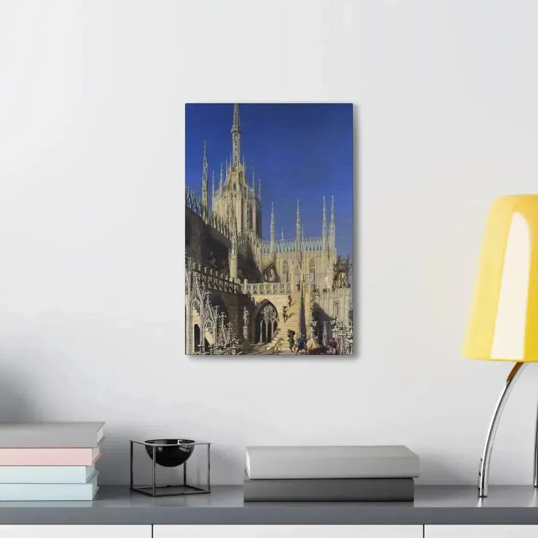 Johann Karl Schultz (1801-1873) Tower of the Milan Cathedral 1829 - Canvas Wall Art - The Sticker Space