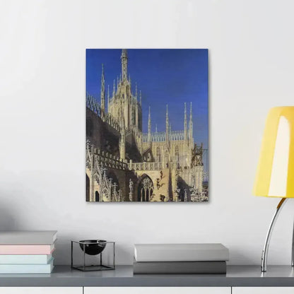 Johann Karl Schultz (1801-1873) Tower of the Milan Cathedral 1829 - Canvas Wall Art - The Sticker Space