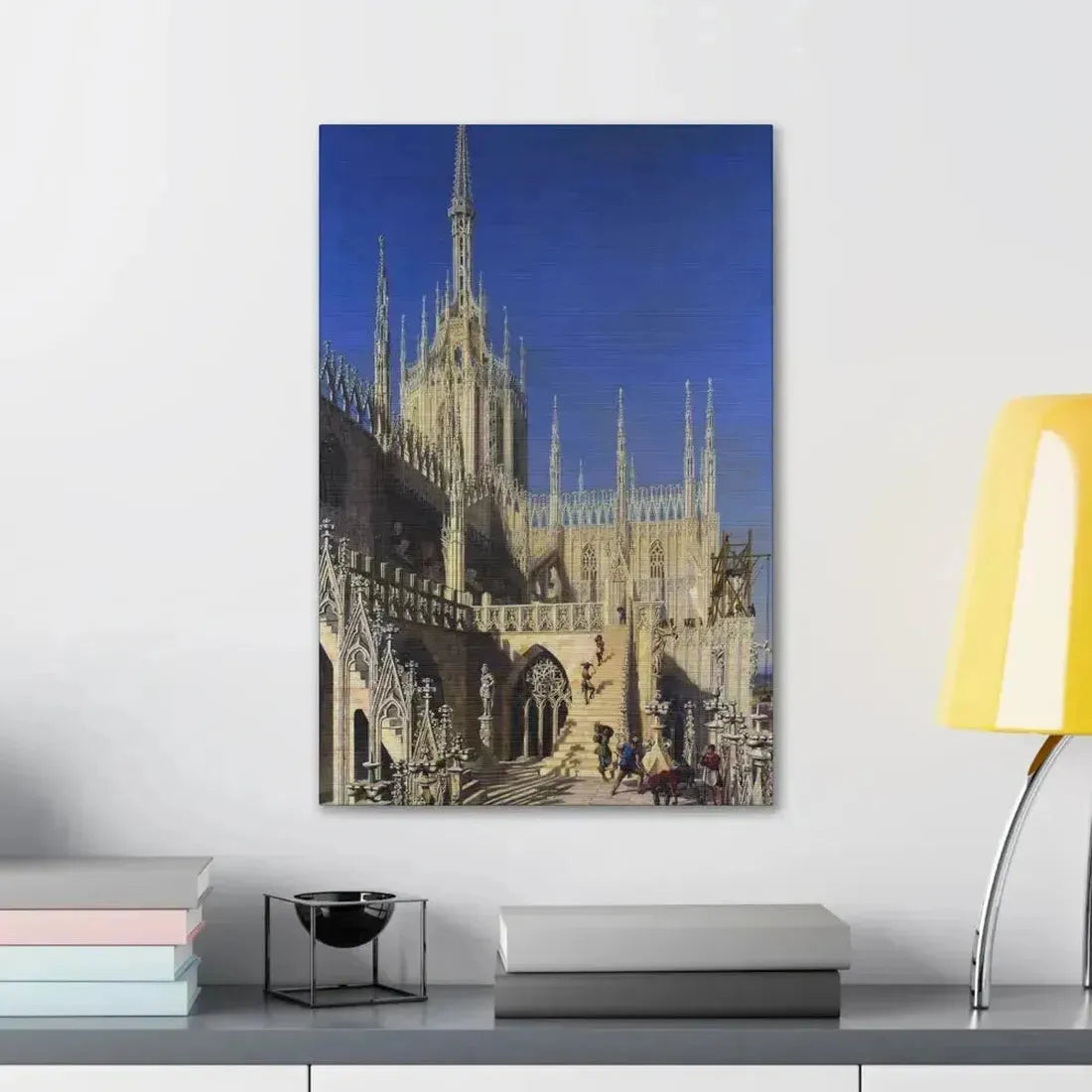 Johann Karl Schultz (1801-1873) Tower of the Milan Cathedral 1829 - Canvas Wall Art - The Sticker Space