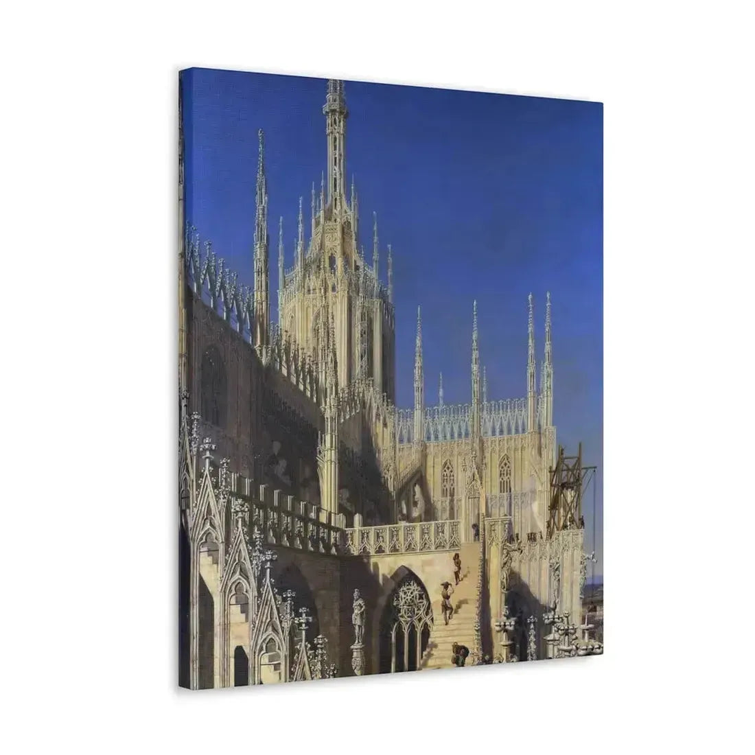 Johann Karl Schultz (1801-1873) Tower of the Milan Cathedral 1829 - Canvas Wall Art - The Sticker Space