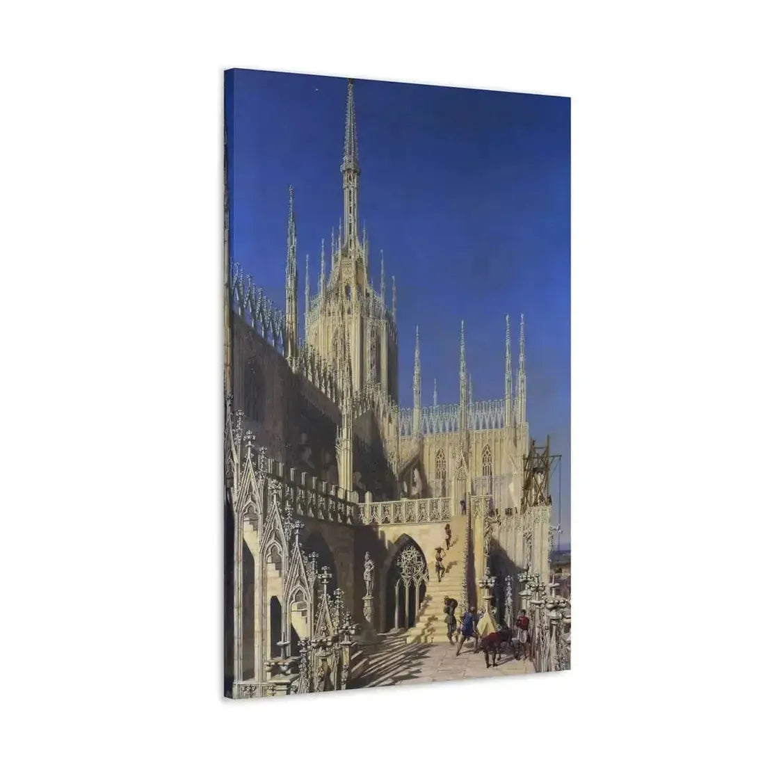 Johann Karl Schultz (1801-1873) Tower of the Milan Cathedral 1829 - Canvas Wall Art - The Sticker Space