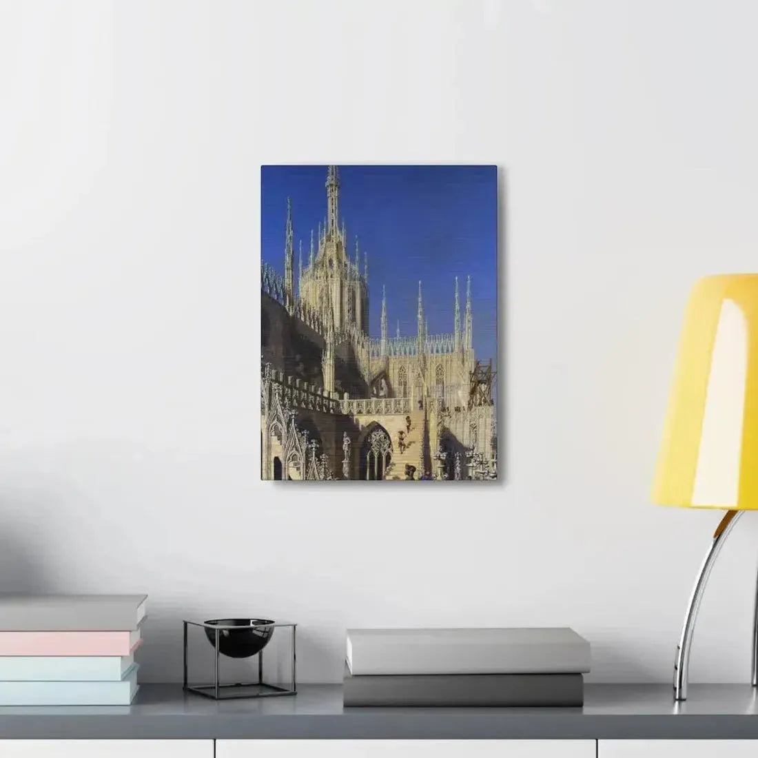 Johann Karl Schultz (1801-1873) Tower of the Milan Cathedral 1829 - Canvas Wall Art - The Sticker Space