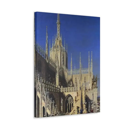 Johann Karl Schultz (1801-1873) Tower of the Milan Cathedral 1829 - Canvas Wall Art - The Sticker Space