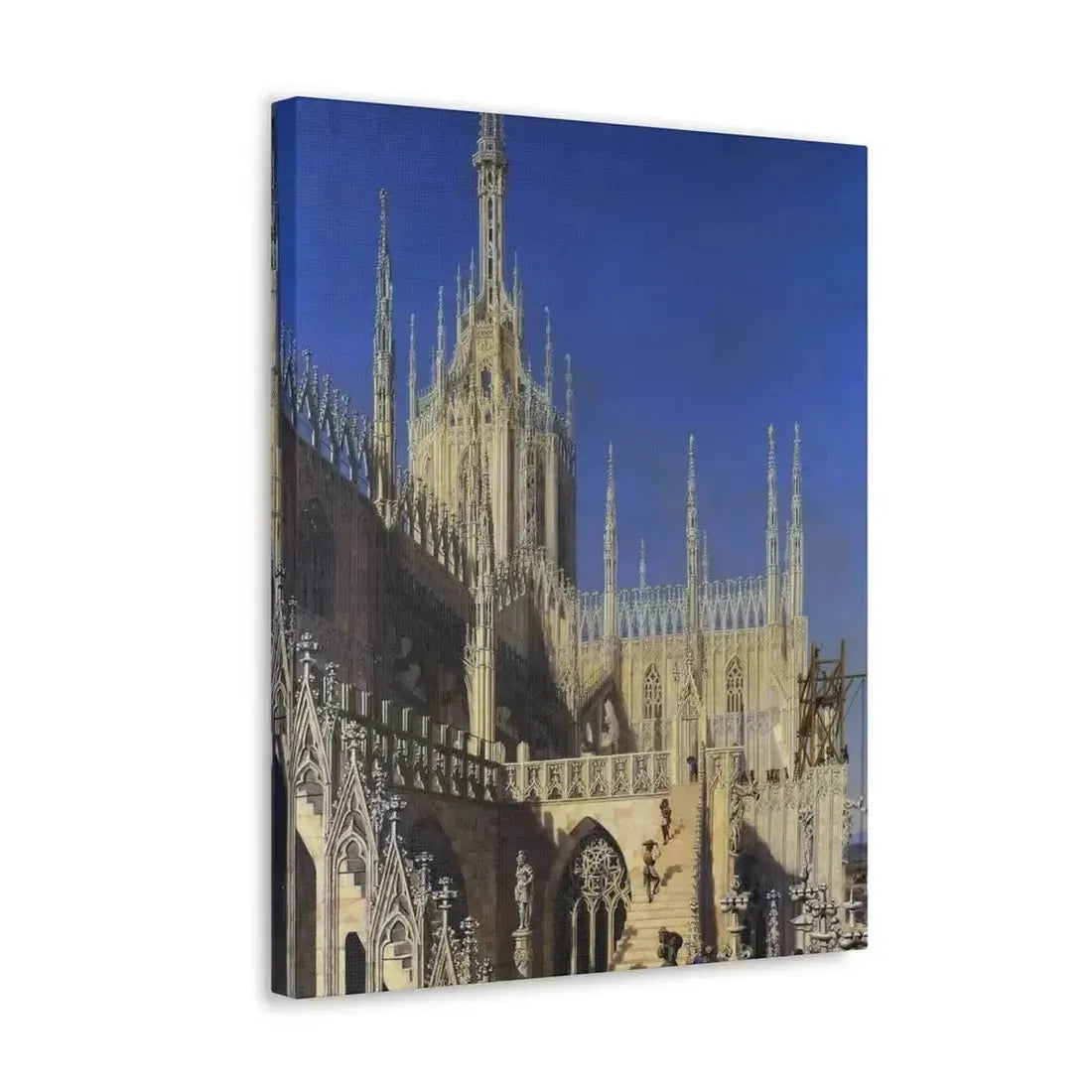Johann Karl Schultz (1801-1873) Tower of the Milan Cathedral 1829 - Canvas Wall Art - The Sticker Space