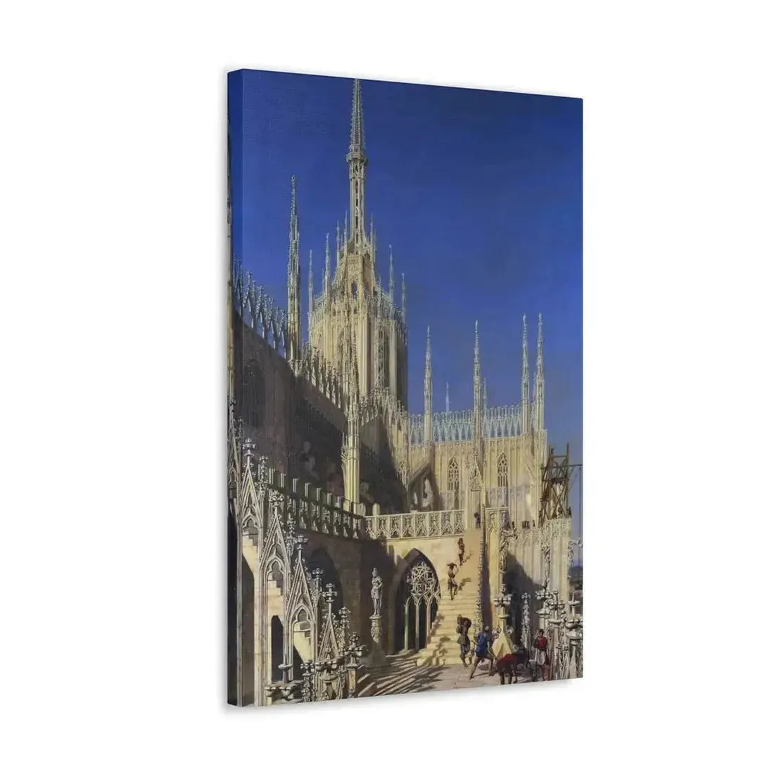 Johann Karl Schultz (1801-1873) Tower of the Milan Cathedral 1829 - Canvas Wall Art - The Sticker Space