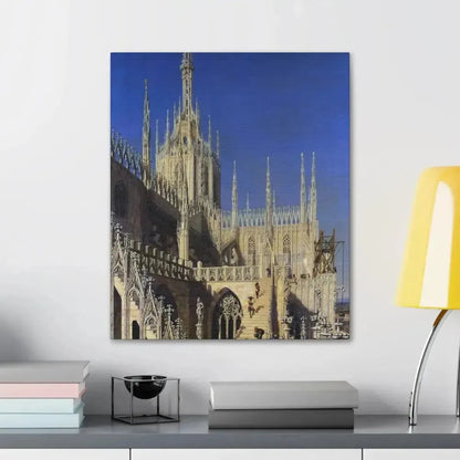 Johann Karl Schultz (1801-1873) Tower of the Milan Cathedral 1829 - Canvas Wall Art - The Sticker Space