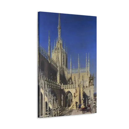 Johann Karl Schultz (1801-1873) Tower of the Milan Cathedral 1829 - Canvas Wall Art - The Sticker Space