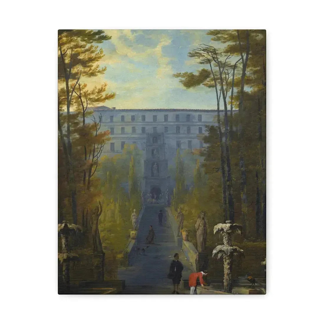Johann Wilhelm Baur (1607-1641) Tivoli, a View of the Villa D'Este and the Gardens - Canvas Wall Art 11″ x 14″ 1.25" - The Sticker Space