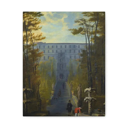 Johann Wilhelm Baur (1607-1641) Tivoli, a View of the Villa D'Este and the Gardens - Canvas Wall Art 11″ x 14″ 1.25" - The Sticker Space