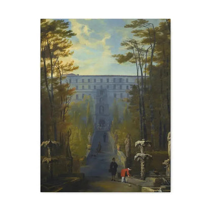 Johann Wilhelm Baur (1607-1641) Tivoli, a View of the Villa D'Este and the Gardens - Canvas Wall Art 18″ x 24″ 1.25" - The Sticker Space