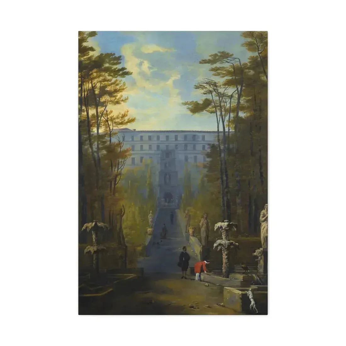 Johann Wilhelm Baur (1607-1641) Tivoli, a View of the Villa D'Este and the Gardens - Canvas Wall Art 24″ x 36″ 1.25" - The Sticker Space