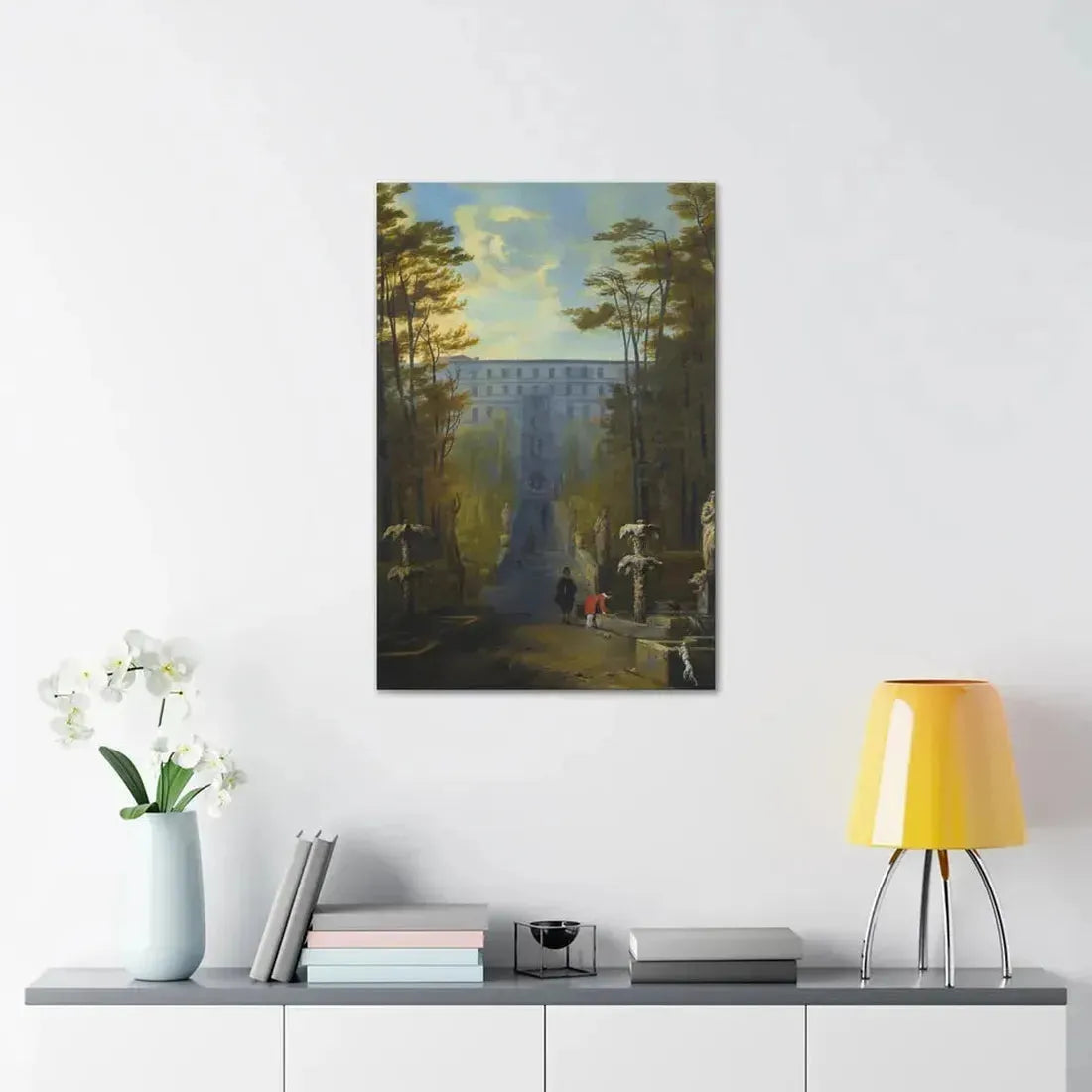 Johann Wilhelm Baur (1607-1641) Tivoli, a View of the Villa D'Este and the Gardens - Canvas Wall Art - The Sticker Space