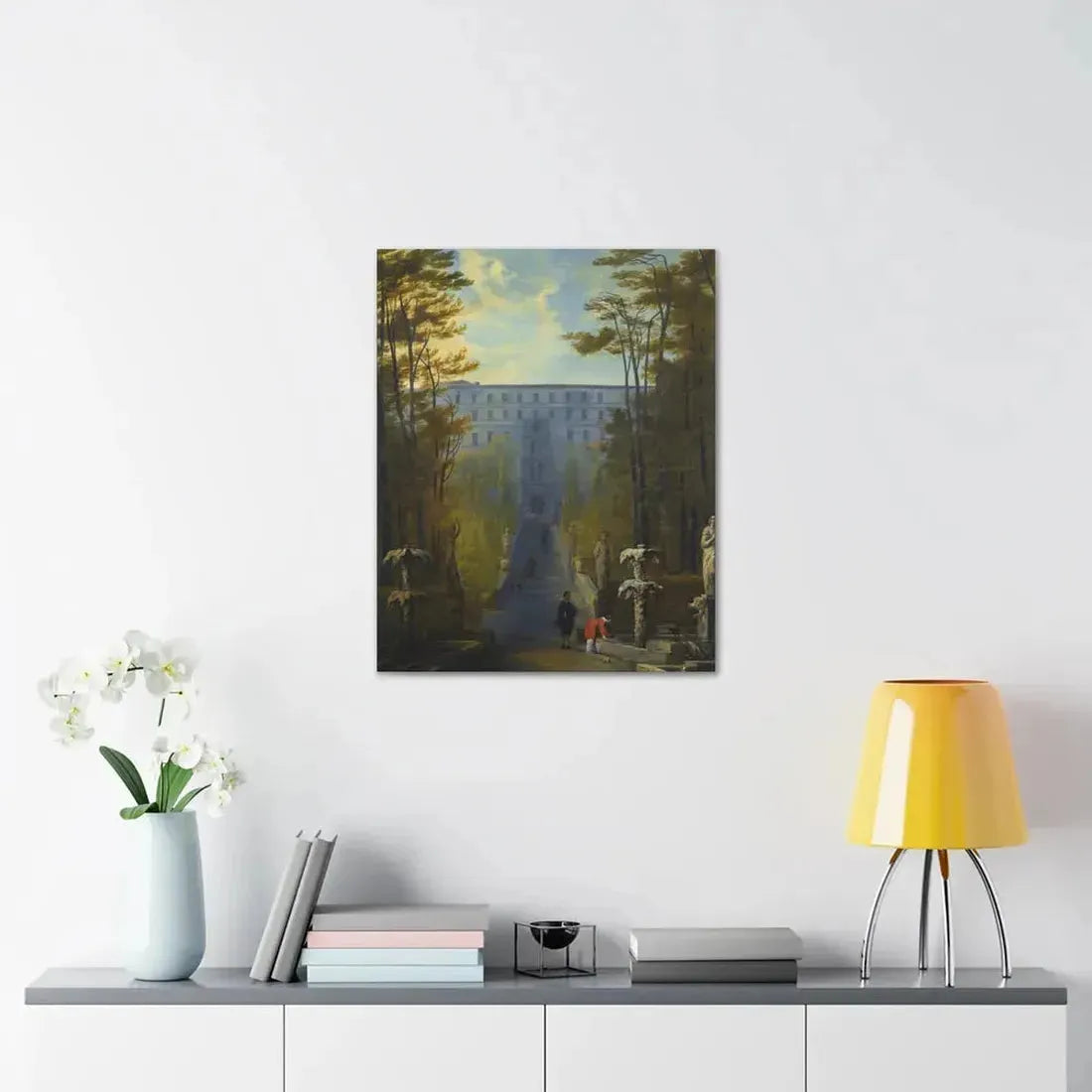 Johann Wilhelm Baur (1607-1641) Tivoli, a View of the Villa D'Este and the Gardens - Canvas Wall Art - The Sticker Space