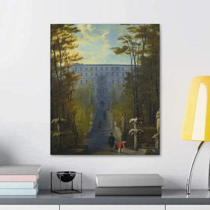 Johann Wilhelm Baur (1607-1641) Tivoli, a View of the Villa D'Este and the Gardens - Canvas Wall Art - The Sticker Space