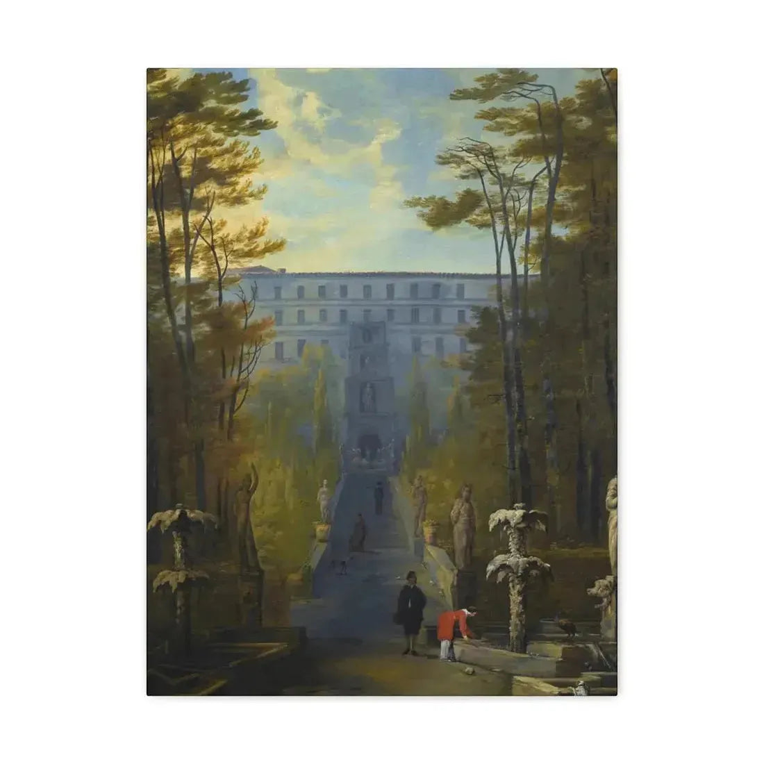Johann Wilhelm Baur (1607-1641) Tivoli, a View of the Villa D'Este and the Gardens - Canvas Wall Art - The Sticker Space