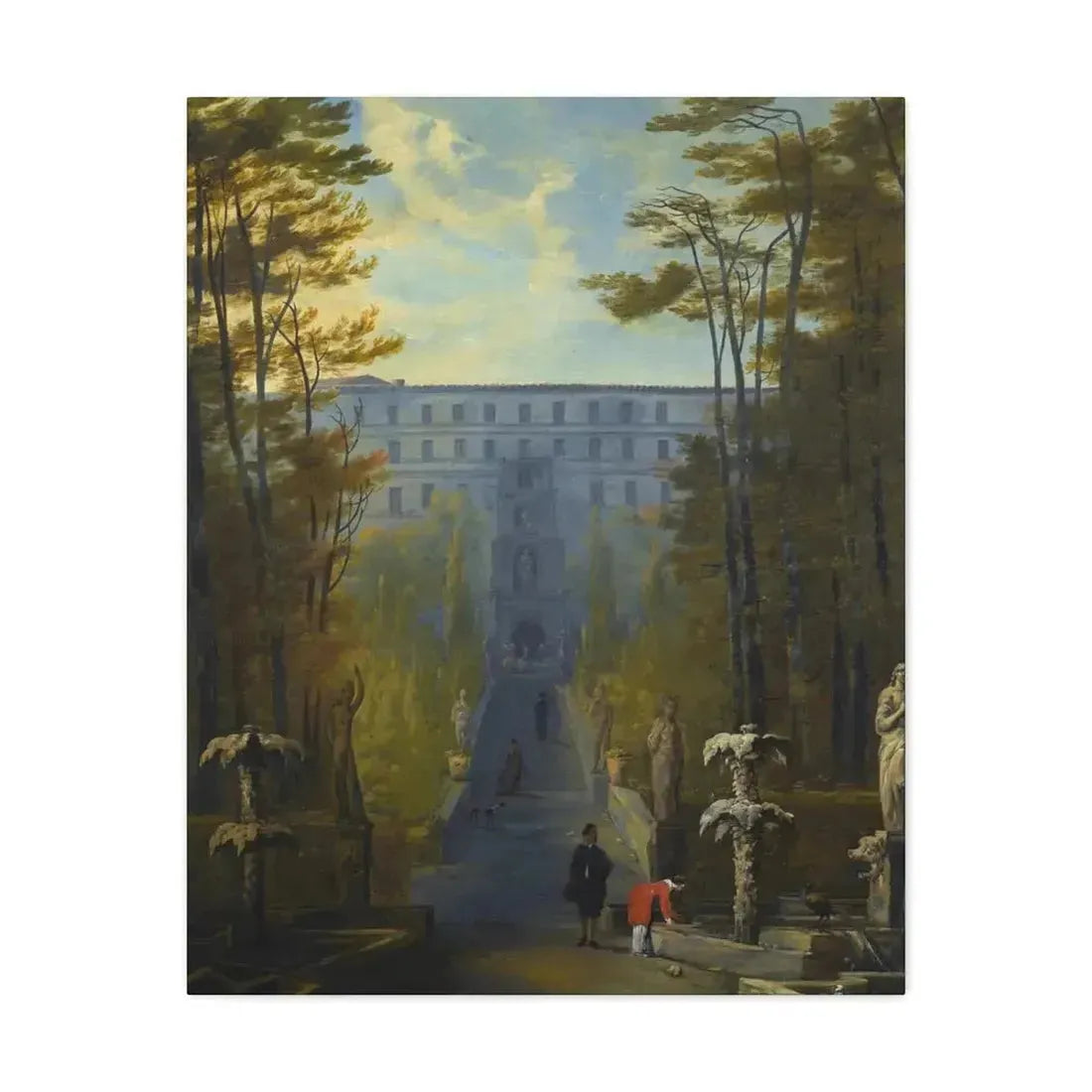 Johann Wilhelm Baur (1607-1641) Tivoli, a View of the Villa D'Este and the Gardens - Canvas Wall Art - The Sticker Space