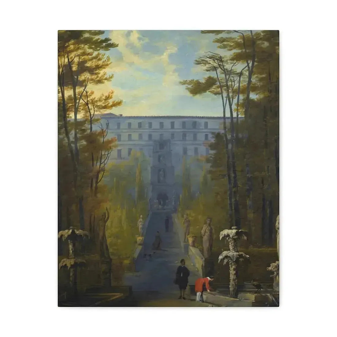 Johann Wilhelm Baur (1607-1641) Tivoli, a View of the Villa D'Este and the Gardens - Canvas Wall Art - The Sticker Space